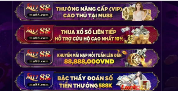 Các loại khuyến mãi tại mu88