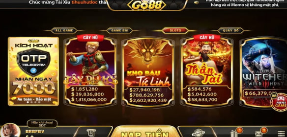 Chinh phục sân chơi No hũ Go88 với hàng ngàn phần quà khủng 2 Hệ thống phần thưởng hấp dẫn của No hũ Go88