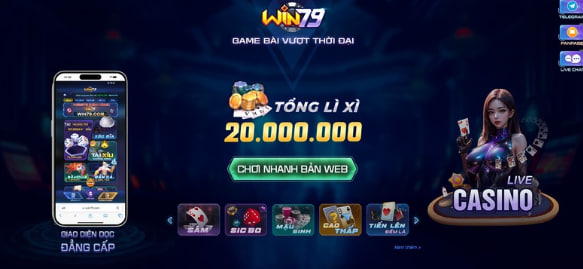 App Win79 có thiết kế thân thiện, bắt mắt